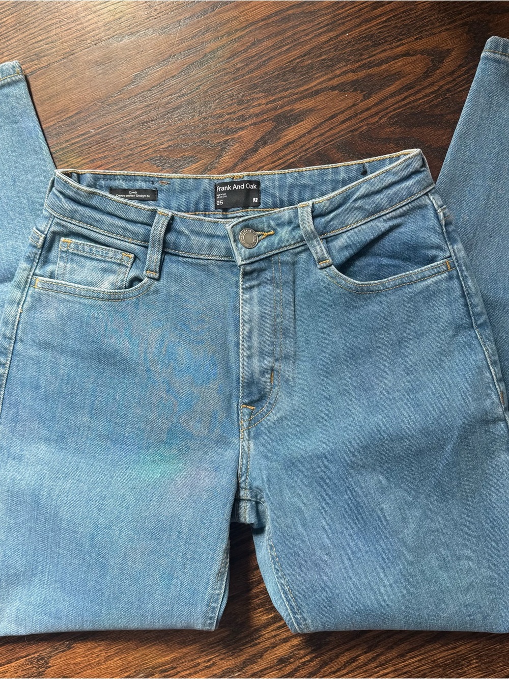 Frank & Oak Light Blue Jeans - Classic Straight Fit 26